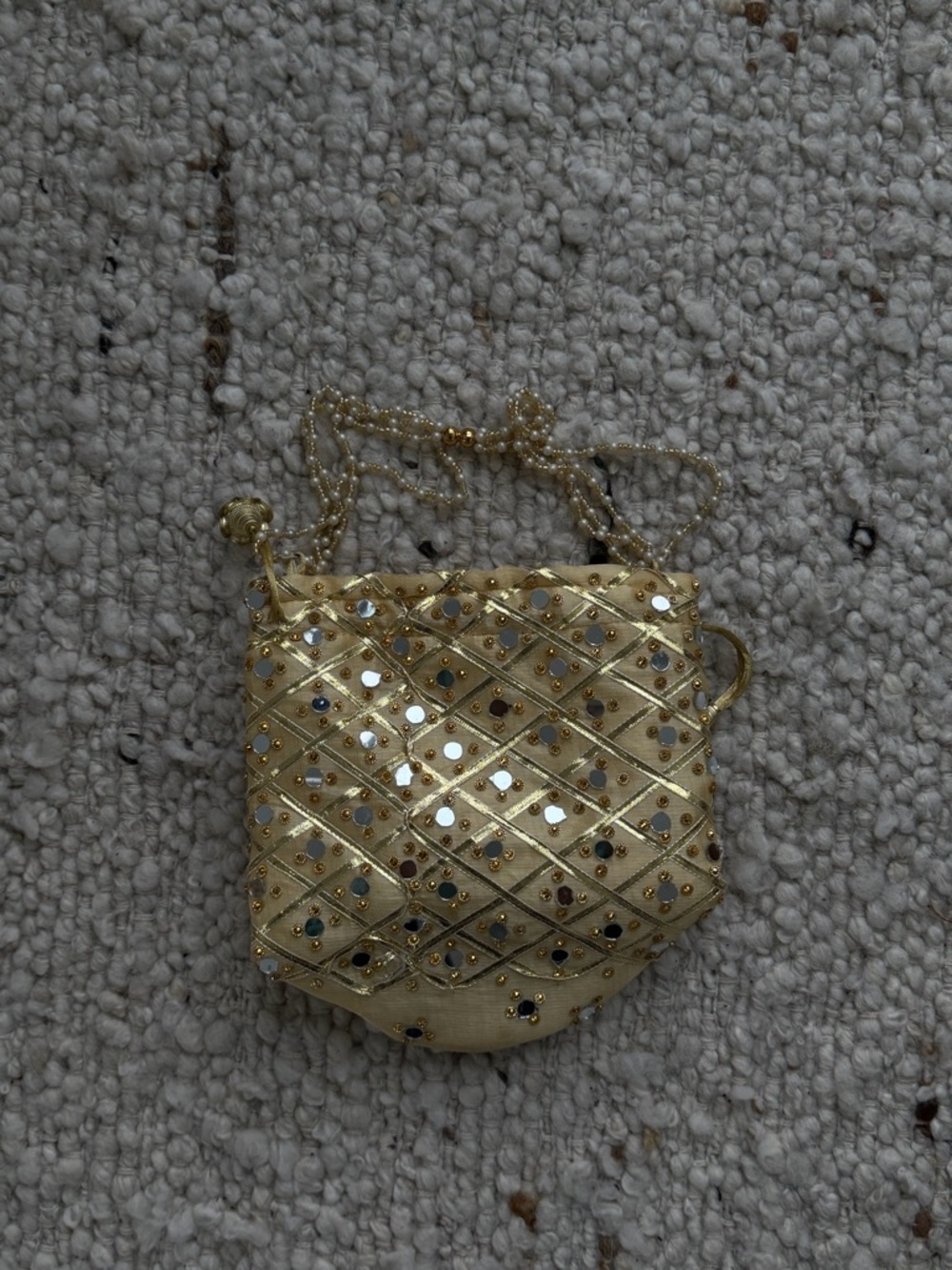 Gold Embellished Evening Crossbody Bag - Picture 1 of 1